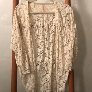 Sole Mio lace shrug/cover-up sz small!